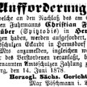 1878-06-14 Hdf Nachlass Steingrueber